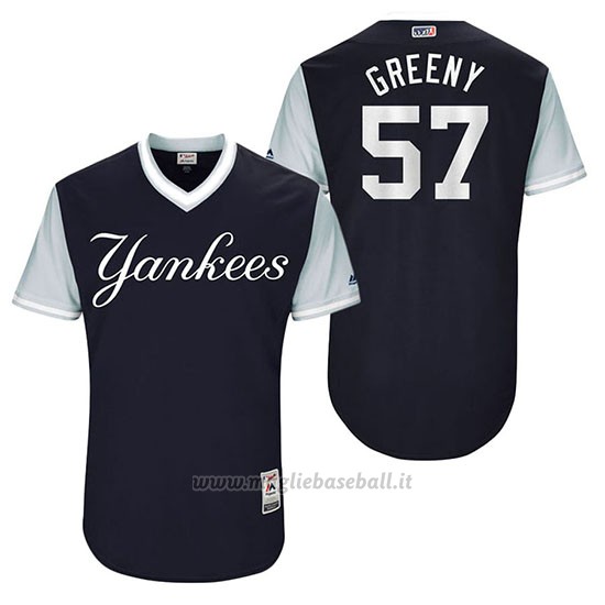 Maglia Baseball Uomo New York Yankees 2017 Little League World Series Chad Verde Blu